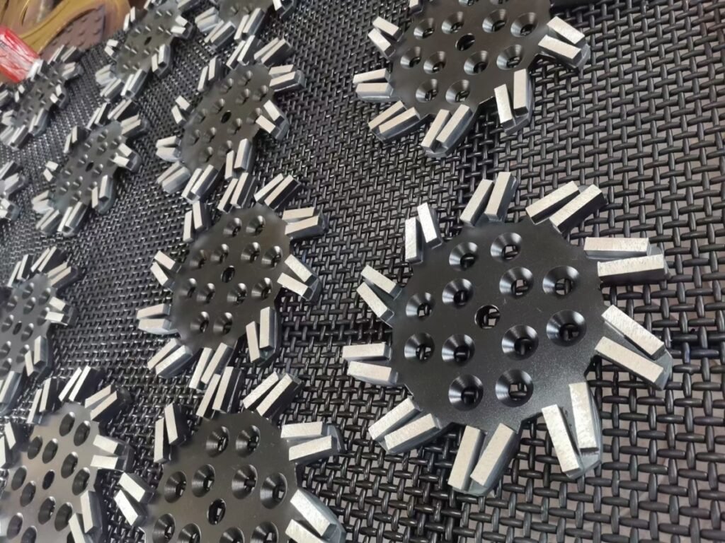 Polished concrete is achieved through applying a series of mechanical