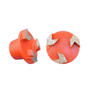 Diamond plugs with arrow segments D76mm Diamond Grinding pucks Concrete Grinding Wheel for Concrete and Terrazzo Floor / Metal-bond Beveled Edge Grinding Disc 3 arrow-shaped diamond Segments