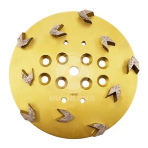 HUANLONG Arrow segment grinding disc, 250mm grinding wheels concrete tools 16grit for very hard floor