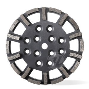 HUANLONG Concrete Diamond Grinding tool used for grinding hard materials. 250mm grinding head with multiple Aggressive segments Diamond cup wheel