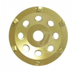 7 inch M14 Thread PCD Diamond grinding cup wheel, Professional coating removal Grinding Disc, 6 *1/4 PCD segments, For Fast Aggresive Epoxy, Paint, Glue Removal.