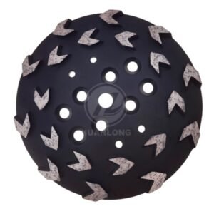 HUANLONG 10 inch Pro Concrete Diamond Grinding Head disc Plate, Abrasive disc Arrow Segment ( 20 Segments), Gold, White, Red, Black 250mm