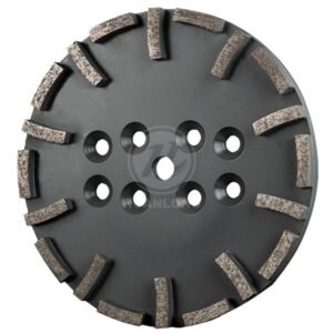 HUANLONG 30 Grit Black 10" x 20 Seg 250mm Cub Grinding Plate Carbide Grinding Disc for concrete granite marble