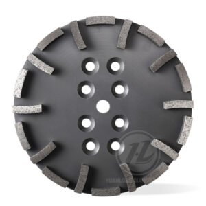 HUANLONG 10" Pro Concrete Diamond Grinding Head disc Plate, (Asphalt - abrasive Baustoffe) - Ø 250mm Black Floor Grinding Tools Diamond segment for concrete grinding