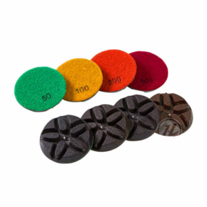 Flower pattern Diamond Floor Polishing Pad, Dry use Resin pad for Concrete,  Terrazzo, Engineered Stone, Granite, Marble