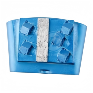 Blue Trapezoid PCD 1/4 shape Grinding Shoes HTC PCD Tools Concrete Floor Grinding Disc For Epoxy Coating Removal PCD grinding disc 9pcs per set