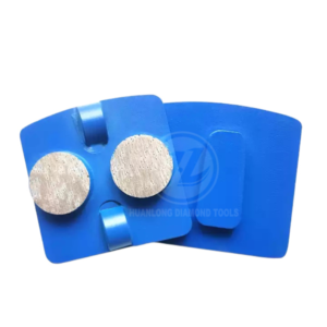 Trapezoid pcd diamond tool with 2 pc 1/2 pcd and 2 pcs Button segments Redilock quick change PCD diamond grinding shoes for Concrete grinding machines