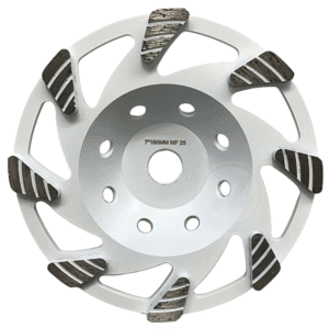 180mm 8 Triangle Segment Diamond grinding cup wheel, Aggresive Grinding Disc for concrete Granite Marble etc