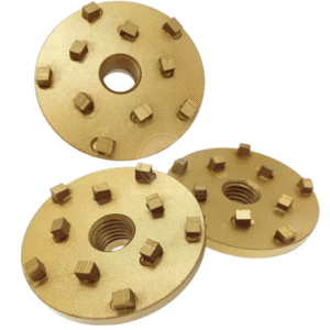 100mm PCD Grinding Pucks, 10 square PCD Seg, 5/8"-11 or M14 for Angle grinder, Coating Removal, Epoxy, Paint, Glue, etc