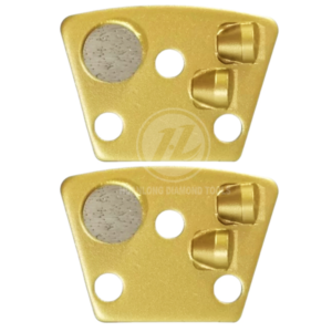 Trapezoid  9mm Metal Bond Diamond Grinding Shoes with  2* 1/2 PCD with 1Button For Magnetic System XingYi Machine