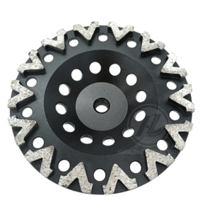 5/8"-11 Big-V Segment Diamond grinding cup wheel, Aggresive Grinding Disc for concrete Granite Marble etc