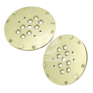 10 inch PCD Diamond Grinding Plate, Grinding Disc 6*1/2 PCD with 3 round diamond Seg, for Coating Removal, Epoxy, Paint, Glue, etc