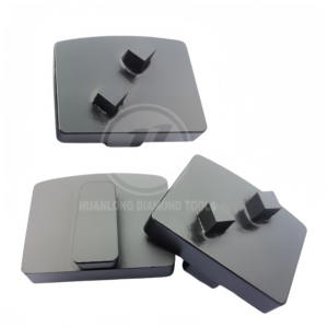 Aggressive Two Square PCDs Redilock Scraper Diamond Tooling For Thick Coatings Trapezoid PCD shoes For Carpet Glue Removal