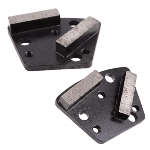 Blastrac Diamond Segments Trapezoid Six holes Grinding Disc 2 x Rectangular Segments metal bond Used  for grinding, leveling concrete, terrazzo, and stone floor surfaces.