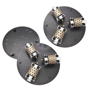 Bush Hammer for Stone or Concrete with 3 Rollers