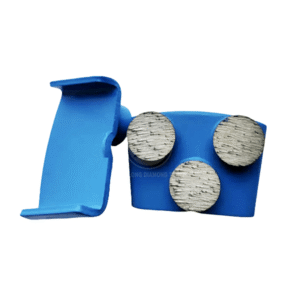 EZ Change Grinding Shoes3 Round-Shaped HTC Diamond Grinding Plate For Heavy Floor Machine For Conc rete, Terrazzo Surface Preparation