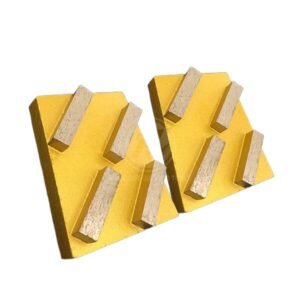 Fast Change Diamond Grinding block 4 Segments 10mmH concrete grinding shoes Trapezoid Grinding Segment  For Terrazzo, Concrete Floor.