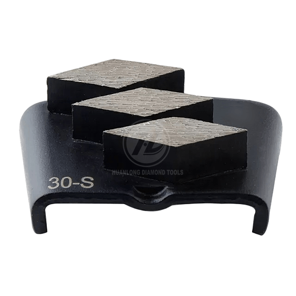 HTC EZ change concrete grinding disc with triple segments Trapezoid Diamond Grinding Segment – Metal Bond For Terrazzo, Concrete Floor. - Image 3
