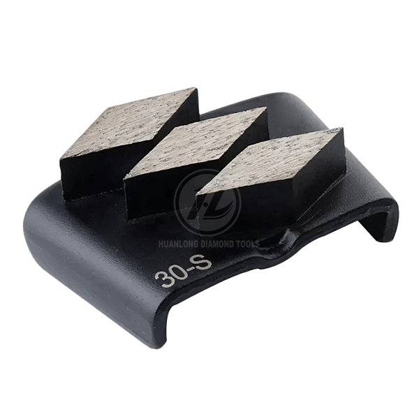 HTC EZ change concrete grinding disc with triple segments Trapezoid Diamond Grinding Segment – Metal Bond For Terrazzo, Concrete Floor. - Image 4