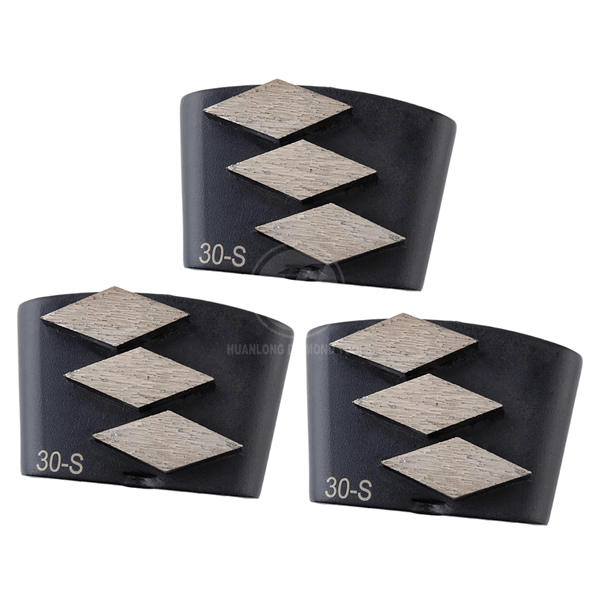 HTC EZ change concrete grinding disc with triple segments Trapezoid Diamond Grinding Segment – Metal Bond For Terrazzo, Concrete Floor. - Image 6