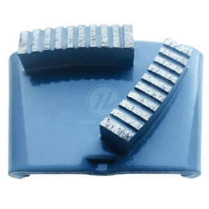 HTC Ez change Diamond Grinding Disc 2 x Curved Rectangular Tooth Segments metal bond Used  for grinding, leveling concrete, terrazzo, and stone floor surfaces.
