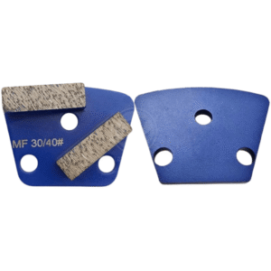 Magnetic Quick Change Concrete grinding shoes feature two bar-shaped rectangular segments designed for use with the M9 system segment sizes include 40x10x10mm and 40x12x12mm
