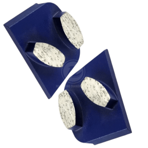 Quick Change diamond grinding shoe for Lavina grinder,  2 Crossover Oval segments grinding disc for Grinding Concrete, Terrazzo Floor