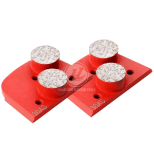 Quick Change diamond grinding shoe for Lavina grinder with magnetic adapt holes,  2 Round segments grinding disc for Grinding Concrete, Terrazzo Floor