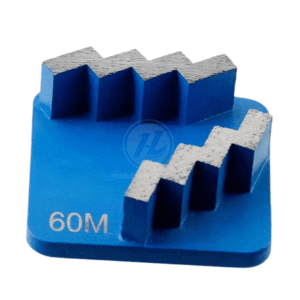 Redilock diamond grinding shoe for Hasqvarna grinder,  2 Crossover ZigZag segments grinding disc for Grinding Concrete, Terrazzo Floor