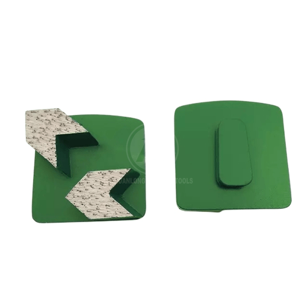 Redilock diamond grinding shoe for Hasqvarna grinder, 2 Forked Arrow segments grinding disc for Grinding Concrete, Terrazzo Floor