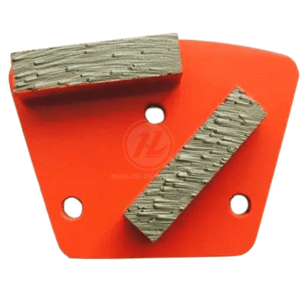 Trapezoid diamond grinding shoe for Sase grinder,  2 Bars segments grinding disc for Grinding Concrete, Terrazzo Floor 3XM6