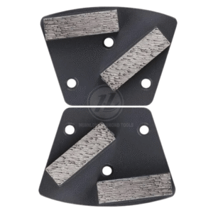 Trapezoid diamond grinding shoe for Sase grinder,  2 Bars segments grinding disc for Grinding Concrete, Terrazzo Floor 3XM6