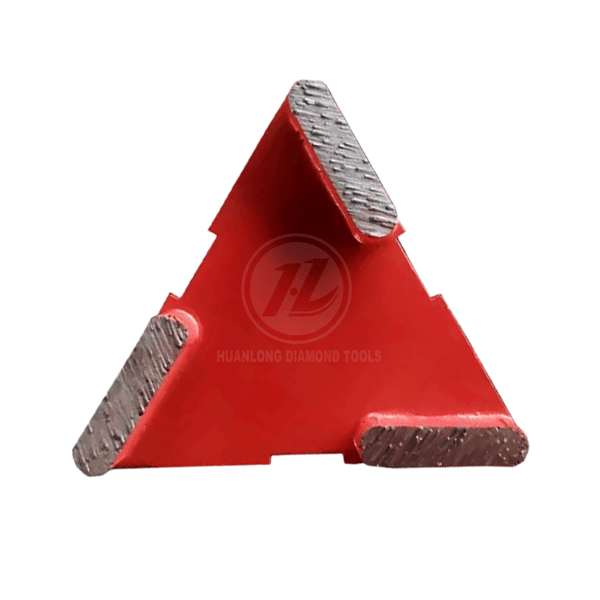 Triangle Metal Bond Diamond Grinding Plate A professional tool specifically designed for grinding concrete floors and stone surfaces - Image 2