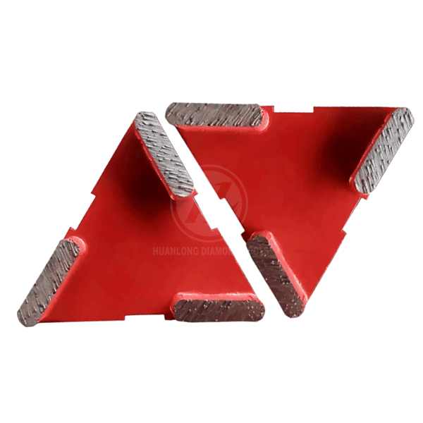 Triangle Metal Bond Diamond Grinding Plate A professional tool specifically designed for grinding concrete floors and stone surfaces