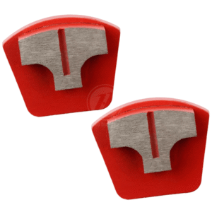 Werkmaster T-shaped diamond grinding blocks used for polishing and surface treatment of concrete floors and Terrazzo surfaces