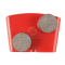 EZ change HTC Double Button Grinding Segment For Concrete, Terrazzo Floor for HTC grinder Segment Size 2512mm - Metal Bond Customized (1)