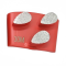 HTC Floor Grinding Pads EZ Quick Lock Concrete Grinding Block with Three Drop Shape SegmentsFor Heavy Floor Machine For Conc rete, Terrazzo Surface Preparation HTC Grinder (1)