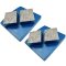 Scanmaskin Grinding Shoes 2 x Square Segments metal bond Used for grinding, leveling concrete, terrazzo, and stone floor surfaces (6)