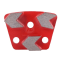 Trapezoid Fast change concrete grinding disc with triple segments (1)